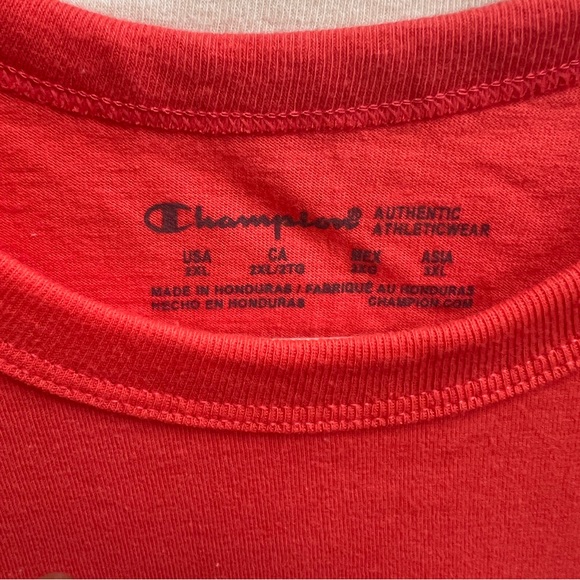 CHAMPION Short-Sleeve Orange Logo Tee, Sz 1X-2X - Picture 6 of 6